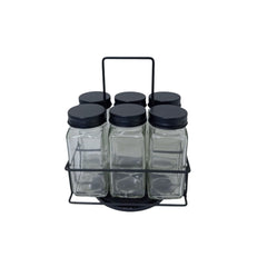 Glass Spices Set 6 Pcs