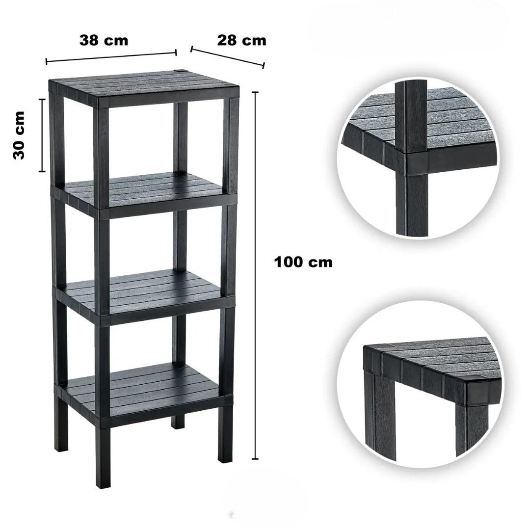 4-Tier Plastic Shelf