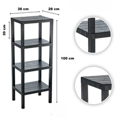 4-Tier Plastic Shelf